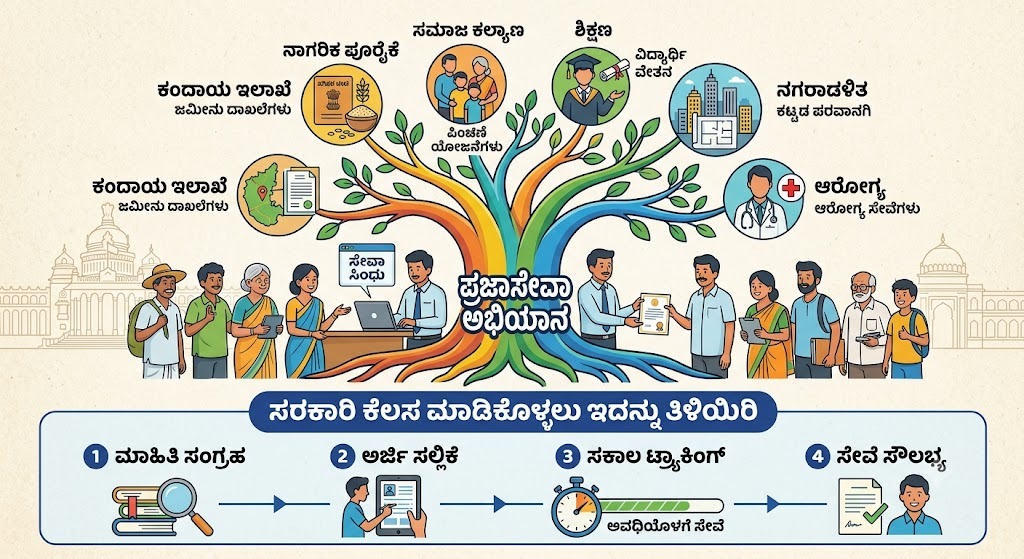 ಪ್ರಜಾಸೇವಾ ಅಭಿಯಾನ: ಸರಕಾರಿ ಕೆಲಸ ಮಾಡಿಕೊಳ್ಳಲು ಇದನ್ನು ತಿಳಿಯಿರಿ